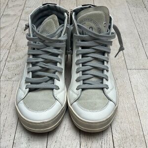 Gray and White Sneakers